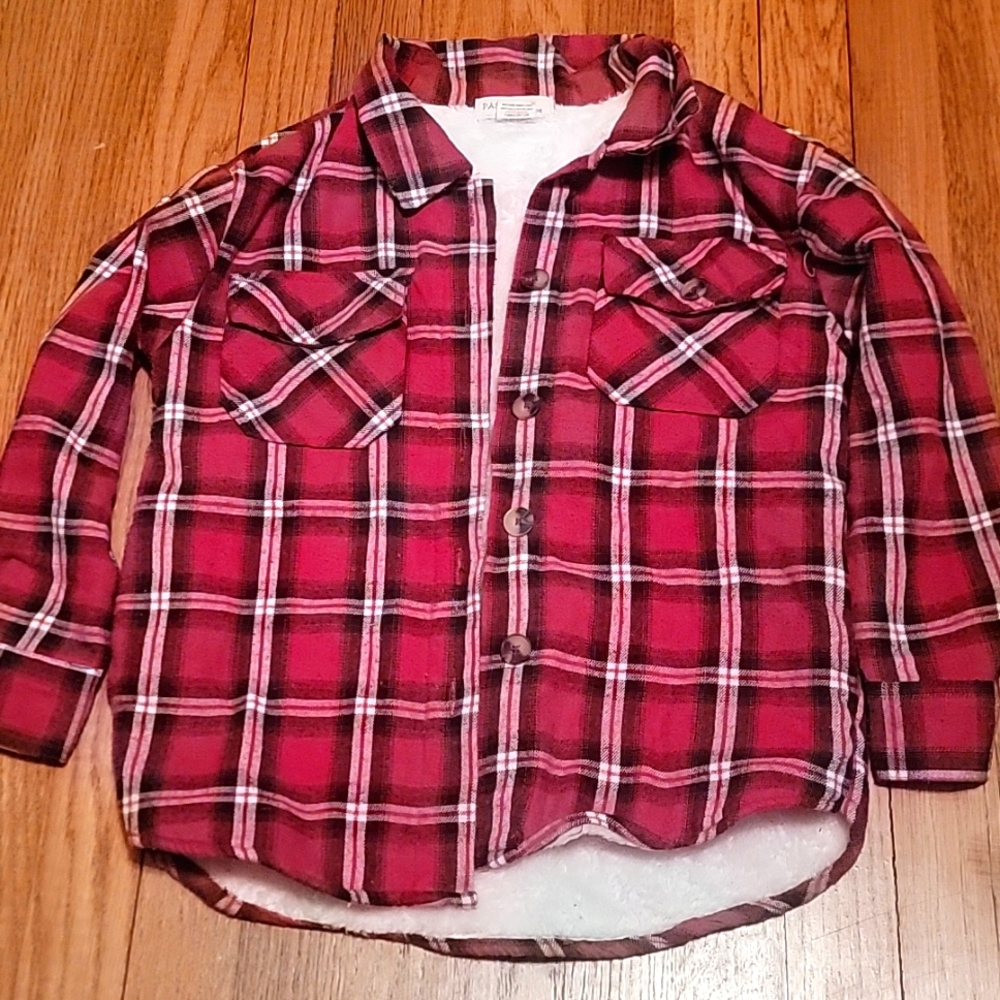 Red Plaid Flannel Jacket